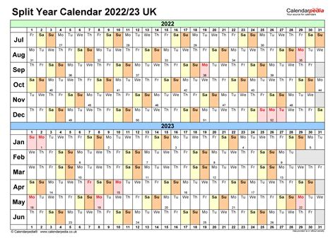 202223 Calendar Excel Customize And Print