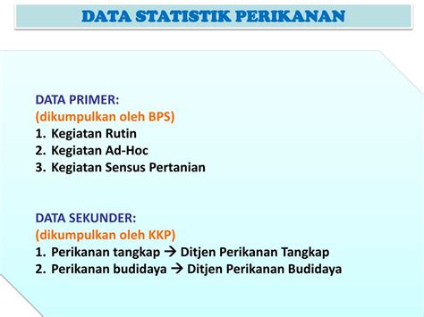 Selain itu, pemahaman anda mengenai data juga sangatlah dibutuhkan, karena statistika bekerja berdasarkan data. PPT - STATISTIK PERIKANAN PowerPoint Presentation, free download - ID:6148480