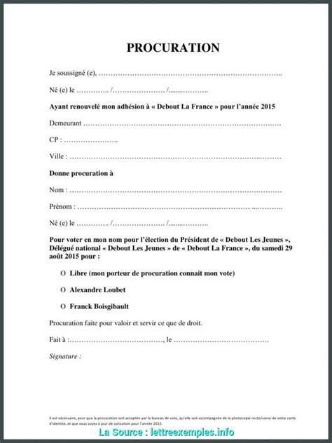 Exemple De Lettre De Procuration Pour Retirer Un Diplome ...