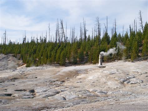 Smoking Geyser Cone Monument Geyser Basin Yellowstone National Park
