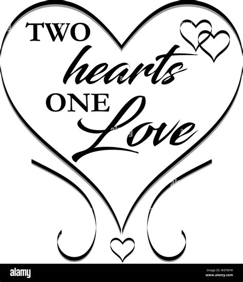 Two Hearts One Love Wedding Design Stock Vector Image And Art Alamy