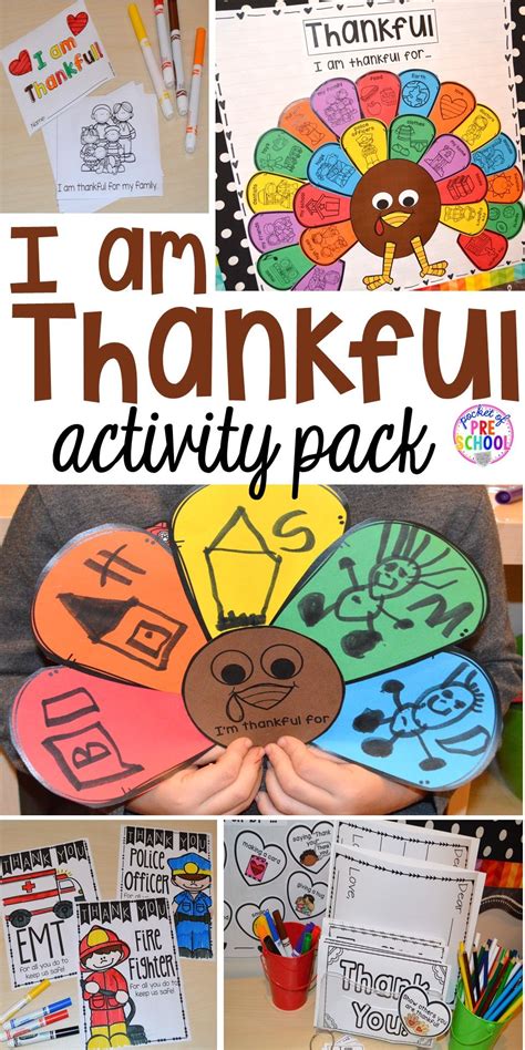 I Am Thankful Activities For Preschool Pre K And Kindergarten