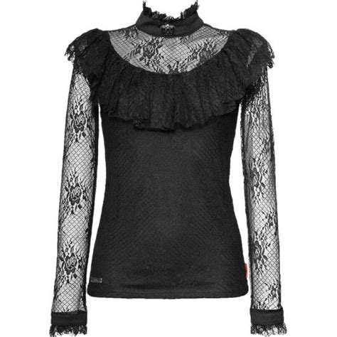Black Gothic Lace Top For Women By Queen Of Darkness Gothic Outfits