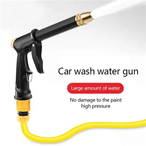 High Pressure Water Spray Gun Metal Brass Nozzle Wash Hose Pipe Car