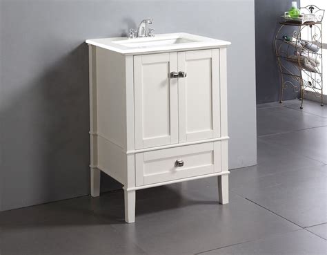 D bathroom vanity in blue with cultured marble vanity top in white with white sink. Chelsea 24" Bathroom Vanity Set | Wayfair | White vanity ...