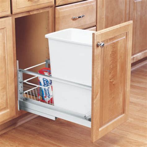 Shelfgenie blind corner cabinet solution. Rev-A-Shelf Soft Close Single Pull Out 35 qt. Trash Can ...