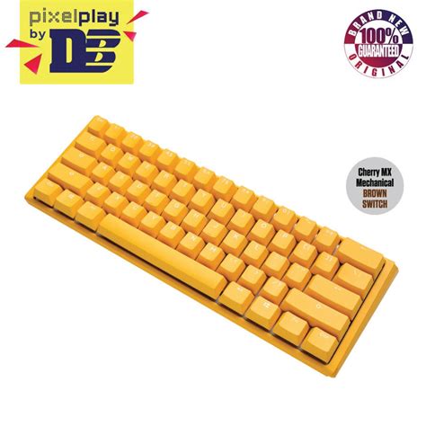 Ducky One Mini Yellow Hotswap Rgb Double Shot Pbt Mechanical Keyboard Cherry Rgb Brown