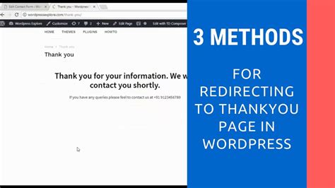 3 Methods To Redirect To Thank You Page In Contact Form 7 Wordpress