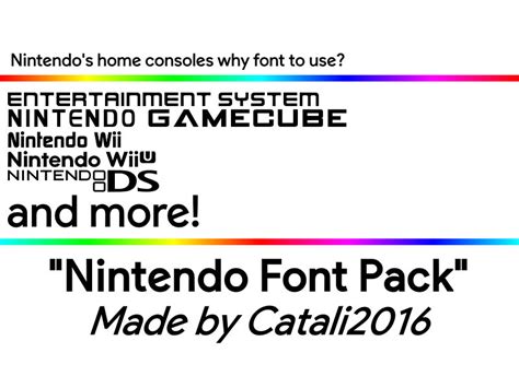Nintendo Font Pack Version 1 By Cataarchive On Deviantart