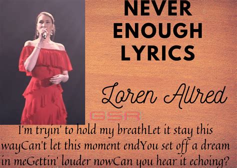 Never Enough Lyrics Loren Allred The Greatest Showman