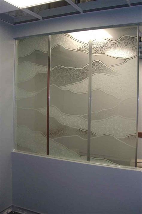 Etched Glass Partitions Sans Soucie Art Glass