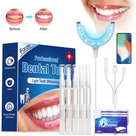 Teeth Whitening Kit16x Led Light Without Sensitive With 5 Smart Teeth