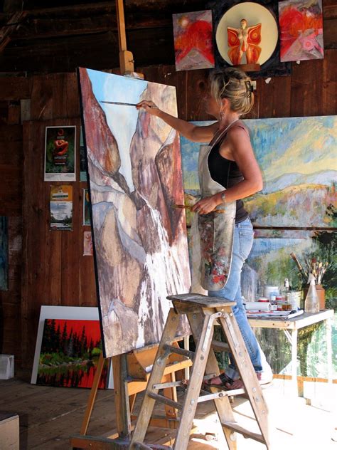 Holly Friesen Working In Her Studio Art Studio Space My Art Studio