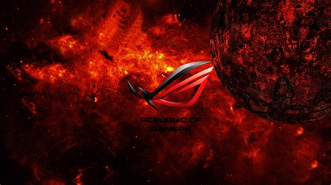 Beautiful Image Of Asus Rog Wallpaper Of Republic Of Gamers Logo Red