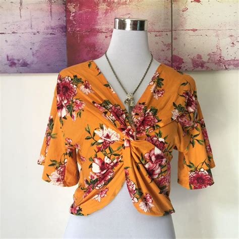 yellow floral sexy top women s fashion tops blouses on carousell