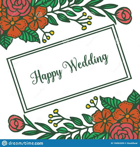 Happy wedding hand lettering inscription. Lettering Of Happy Wedding, Invitation Vintage Card, Shape ...