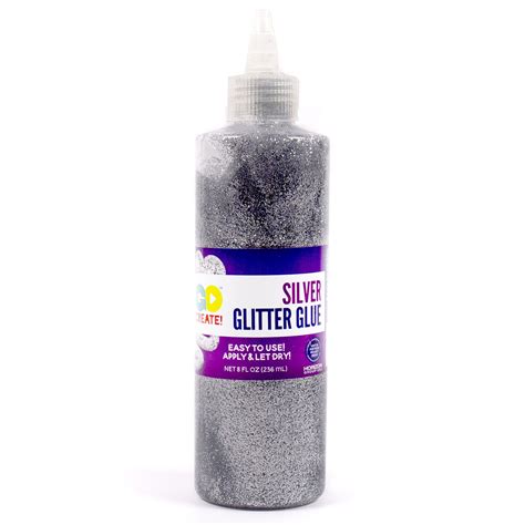 Go Create Silver Glitter Glue Tube 8 Fl Oz Glitter