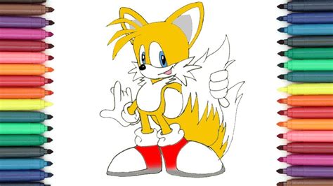 How To Draw Miles Tails Prower From Sonic Boom Step By Step Easy Easy