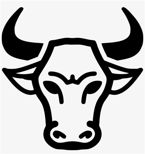 Vector Black And White Stock Bull Svg Stock Market Portable Network