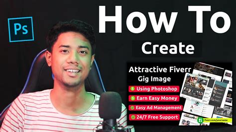 How To Create Attractive Fiverr Gig Image Using Photoshop Youtube