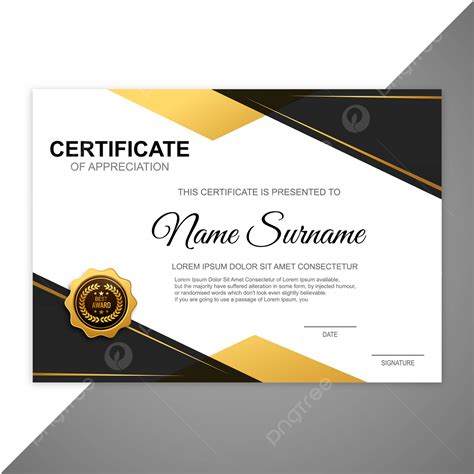 Elegant Certificate Template Vector Background Template Download On Pngtree