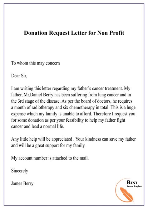 Free Donation Request Letter Template Format Sample And Example