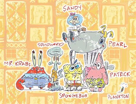 The Art Of Spongebob On Twitter The Main Cast In Their Concept Stages