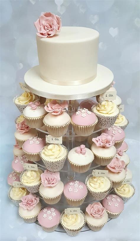 Wedding Cupcake Tower Decorated Cake By Vanilla Iced Cakesdecor