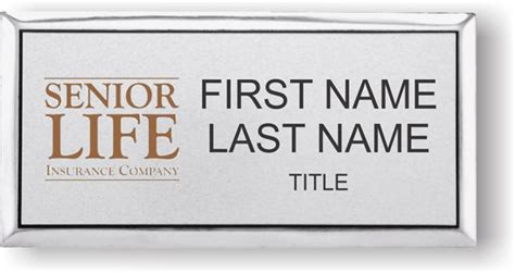 Senior Life Insurance Company Executive Silver Badge 1052 Nicebadge