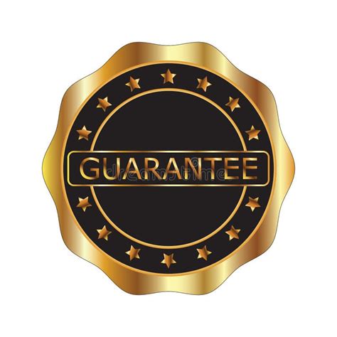 Luxury Golden Emblem With Guarantee Text Can Be Used For Label Seal