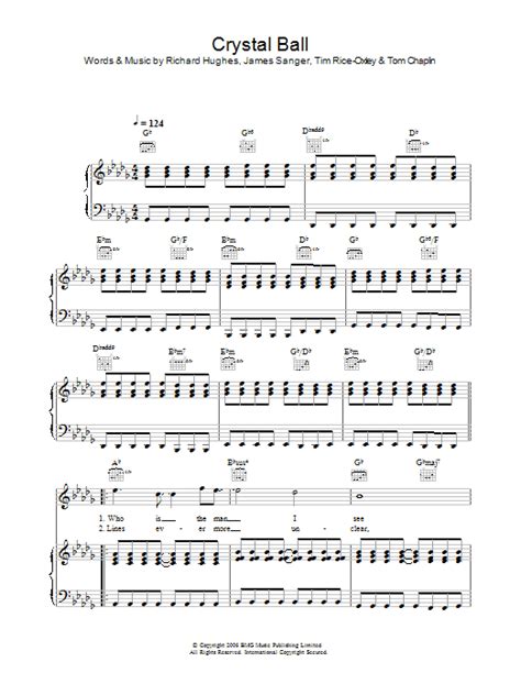 Keane Crystal Ball Sheet Music Pdf Notes Chords Rock Score Flute