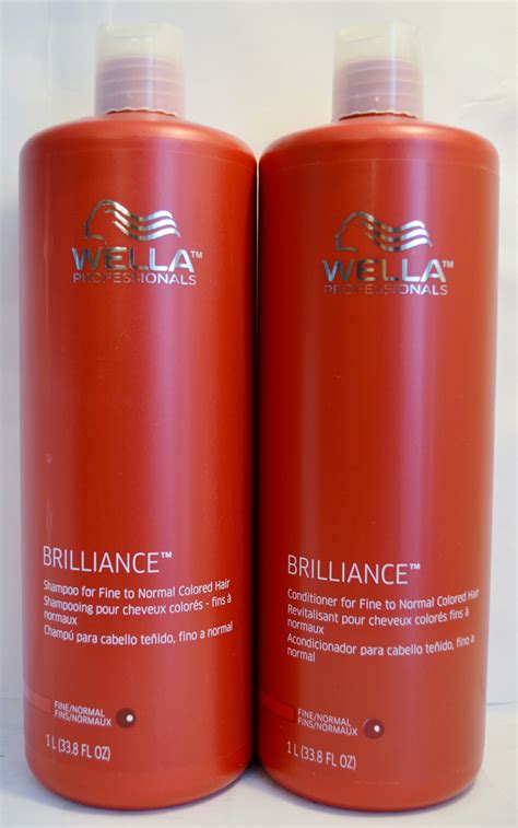 Wella Brilliance Conditioner And Shampoo For Fine To Normal Colored