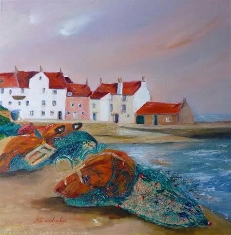Nets And Creels Pittenweem Painting Acrylic Painting Canvas