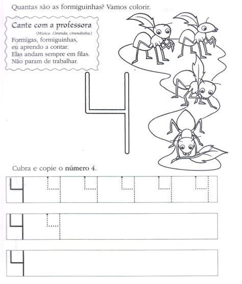 Atividade Sobre Numeral 4 Ano