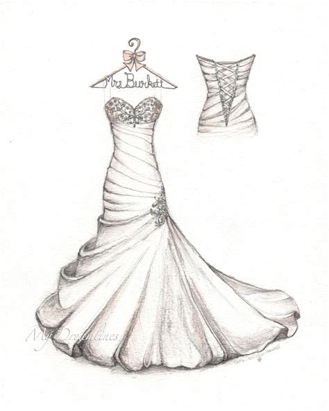 ❤️️ see more trends & collections ⤵ weddingdressesguide.com. Wedding dress sketch for your first anniversary. Satin ...