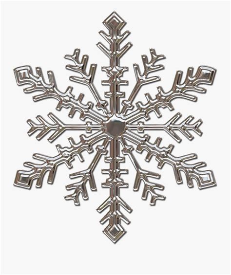 Silver Snowflake Png Free Transparent Clipart Clipartkey