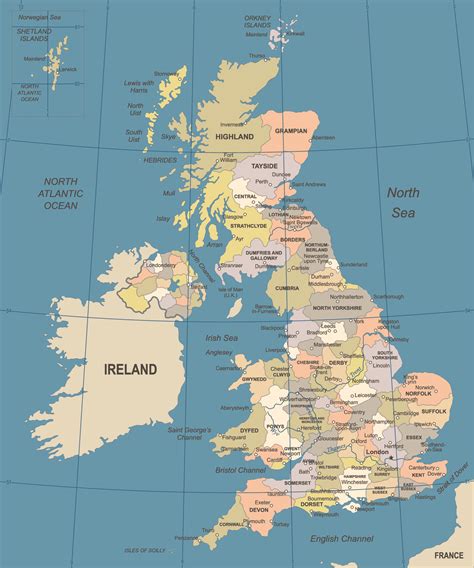 Karta över Storbritannien ℹ️ 2023