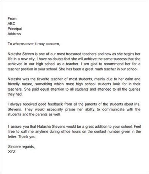 Is there anything that's particularly impressive about this teacher, their knowledge or their experience? Sample Letter of Recommendation for Teacher - 18 ...
