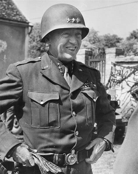 [photo] Ltgen George Patton As He Prepares To Offer Congratulations To His Third Armored