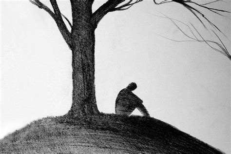 Depressed Man Sitting Drawing Argue09
