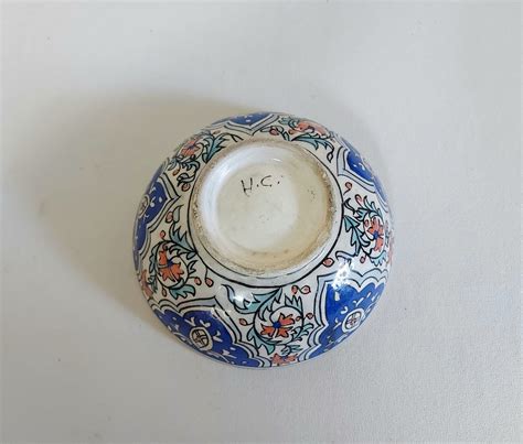 Vintage Ceramic Bowl Turkish Kutahya Ceramic Bowli Turkish Etsy