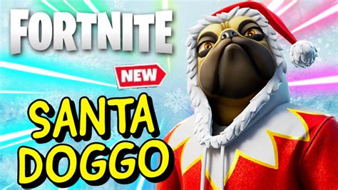 New Santa Doggo Skin Gameplay In Fortnite Youtube