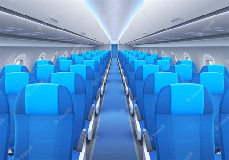 Premium Vector Plane Or Airplane Cabin Interior With Seats