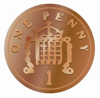 Coin Penny Clipart Clip British Coins Pound