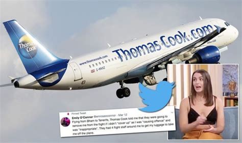 thomas cook cabin crew threatened to kick woman off plane for
