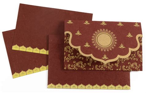 Bachatwala red design golden stone with glass cut. Shadi Cards Printing