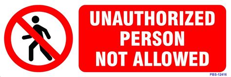aditya sign unauthorized person not allowed sign board set of 2 qty office products