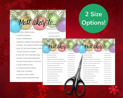 Printable Christmas Work Games For The Office Holiday Games For