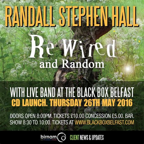 Randall Stephen Hall To Launch New Album At The Black Box On The 26th Of May Tickets
