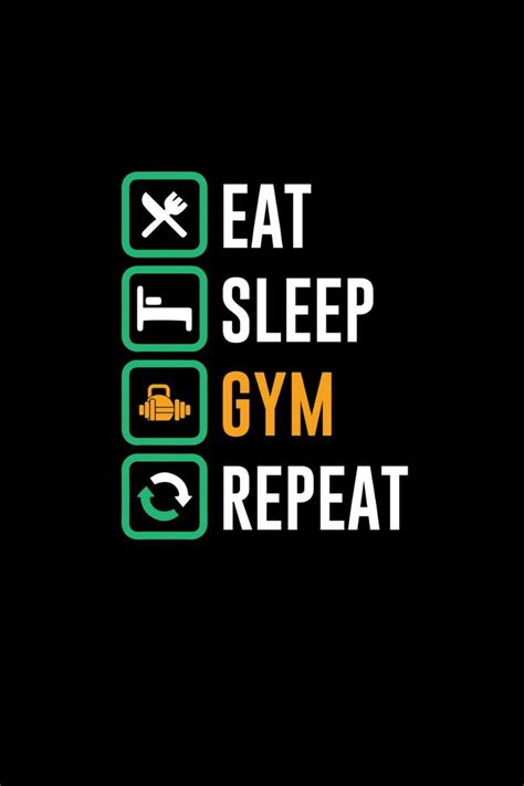 Eat Sleep Gym Repeat Workout Log Book Workout Log Book Fitness Motivation Wallpaper Gym